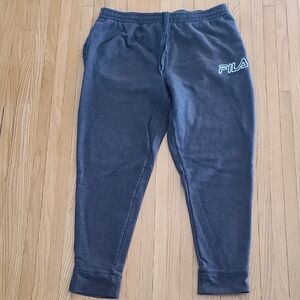 2 for $35 -Men's Large Fila Gray Joggers with Elastic Waistband and Fitted Cuffs